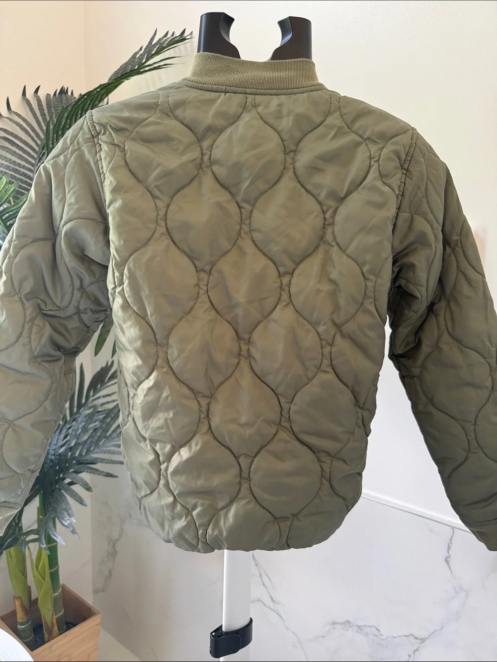 OshKosh B'gosh Olive Green Quilted Bomber Jacket